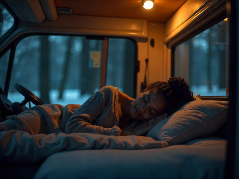 Une voiture dans laquelle on dort aux Pays-Bas