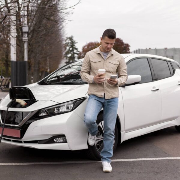 gros plan sur une nouvelle voiture électrique 1 en haute définition