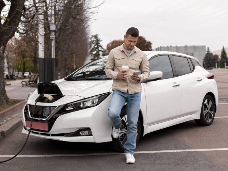 gros plan sur une nouvelle voiture électrique 1 en haute définition