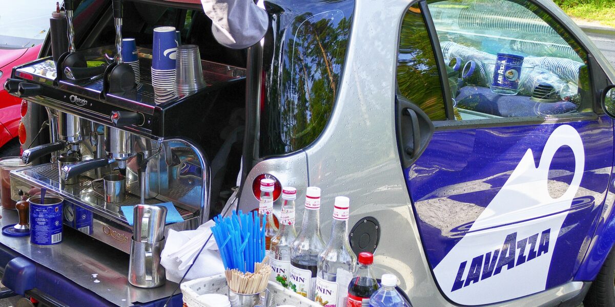 Gros plan d’autocollants pour voitures
